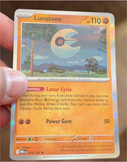 2015 Pokémon Mega Evolutions #074 Lunatone — front