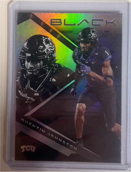 2023 Panini Chronicles Draft Picks Black #6 Quentin Johnston — front
