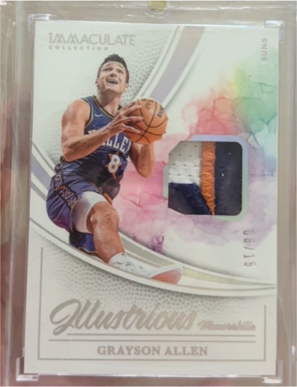 2018-19 Panini Immaculate Illustrious Memorabilia Grayson Allen — front
