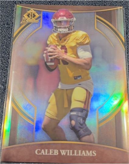 2022 Bowman University Chrome #BI-4 Caleb Williams Invicta — front