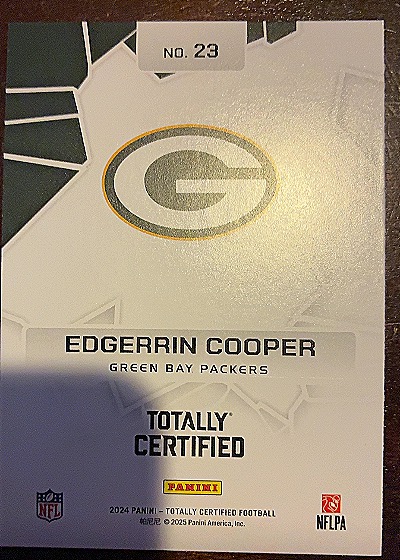 2024 Panini Totally Certified #23 Edgerrin Cooper Intriguing Players — back
