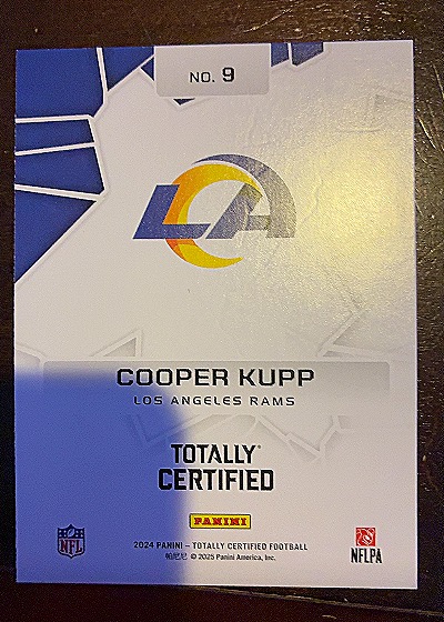 2024 Panini Totally Certified #9 Cooper Kupp — back