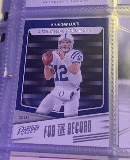 2024 Panini Prestige #FR-AL Andrew Luck For the Record — front