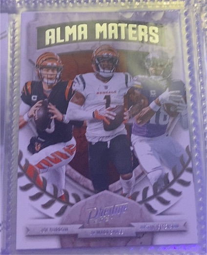 2024 Panini Prestige Alma Maters #21 Matthew Stafford, George Pickens, James Cook — front