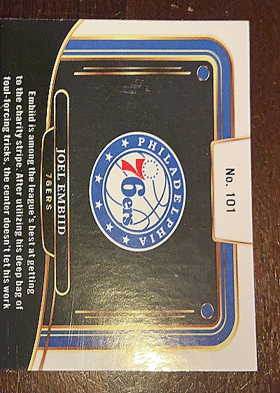 2024-25 Panini Select Premier Level #101 Joel Embiid — back