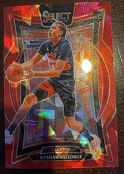 2024-25 Panini Select Concourse Orange Flash Prizm #85 Kyshawn George — front