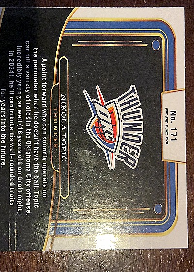 2024-25 Panini Select #171 Nikola Topic — back