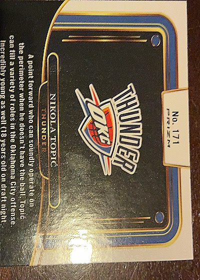 2024-25 Panini Select Premier Level #171 Nikola Topic — front
