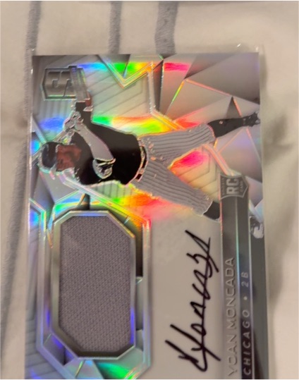 2017 Panini Spectra Yoan Moncada Rookie Patch Auto — front