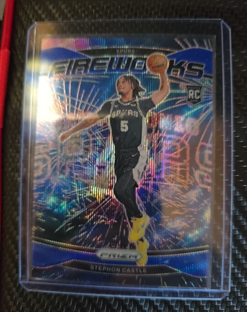 2024-25 Panini Prizm #13 Stephon Castle Fireworks — front