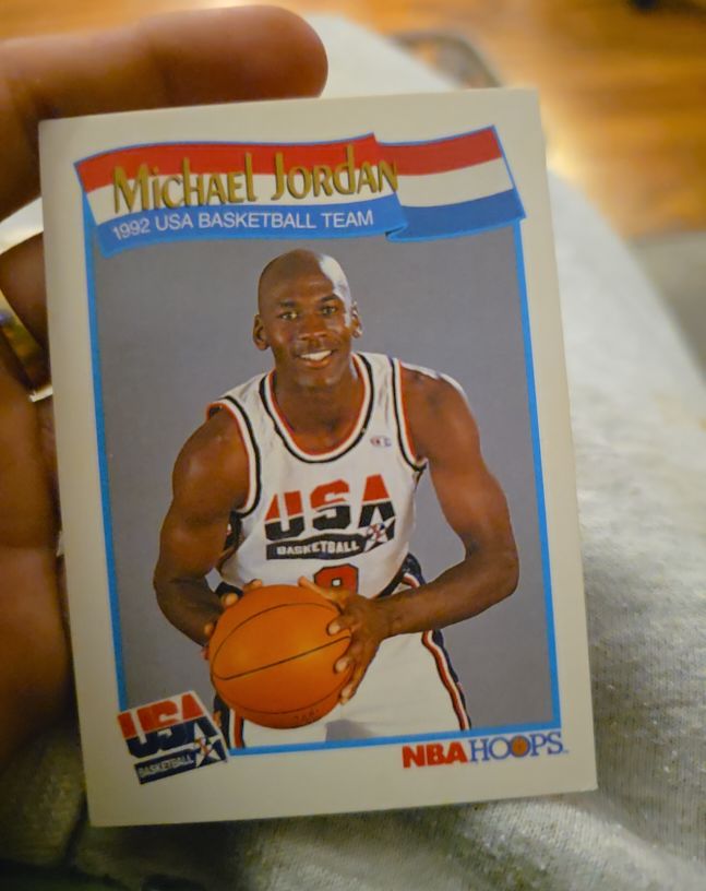 1991 NBA Hoops #579 Michael Jordan 1992 USA Basketball Team — front