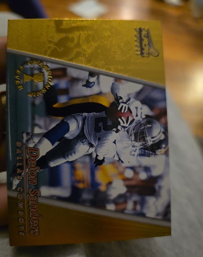 1998 Pacific Aurora #11 Deion Sanders Championship Fever — front