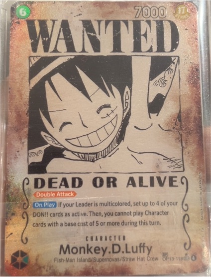 One Piece Card Game OP13-118 Monkey.D.Luffy Wanted Poster SP — front