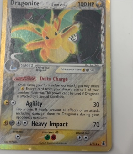2005 EX Delta Species #3 Dragonite — front