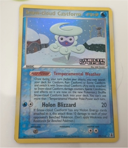 2005 Pokemon EX Delta Species #29 Snow-cloud Castform — front