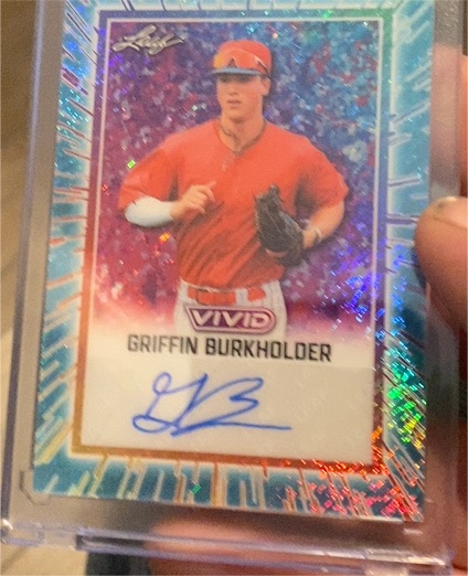 2025 Leaf Vivid Baseball #BA-GB1 Griffin Burkholder — front