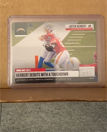 2021 Panini Prestige Highlight Reel #HR-JH Justin Herbert — front