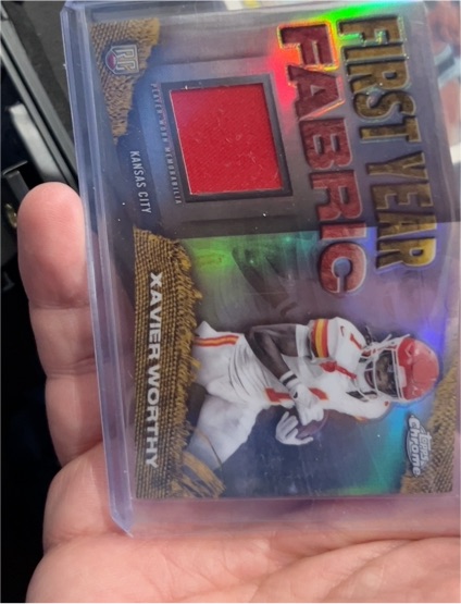 2024 Topps Chrome #FYF-XW Xavier Worthy First Year Fabric — front