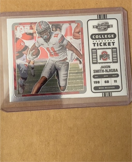 2023 Panini Chronicles Contenders Optic College Ticket #6 Jaxon Smith-Njigba — front