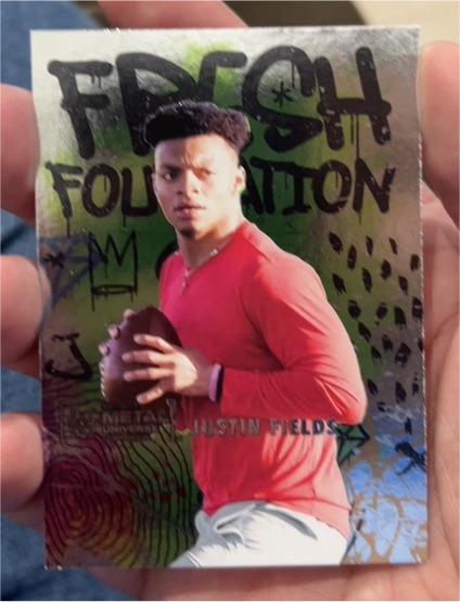 2021 Skybox Metal Universe Champions #FF35 Justin Fields Fresh Foundation — front