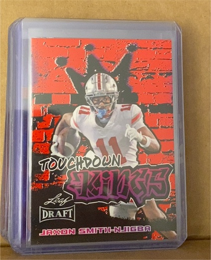 2023 Leaf Draft #97 Jaxon Smith-Njigba Touchdown Kings — front