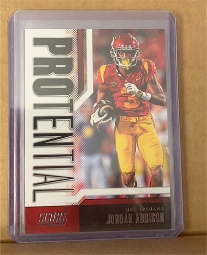 2023 Panini Score #9 Jordan Addison PROTENTIAL — front