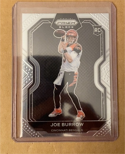 2020 Panini Chronicles Prizm Black #PB-1 Joe Burrow Rookie Card — front