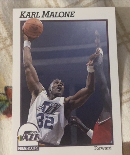 1991-92 NBA Hoops #211 Karl Malone — front