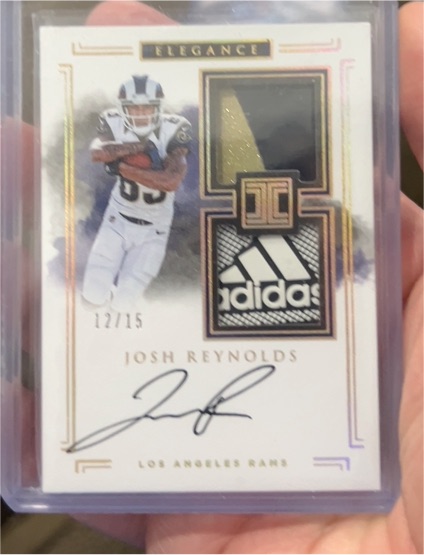 2017 Panini Impeccable Elegance #12/15 Josh Reynolds — front