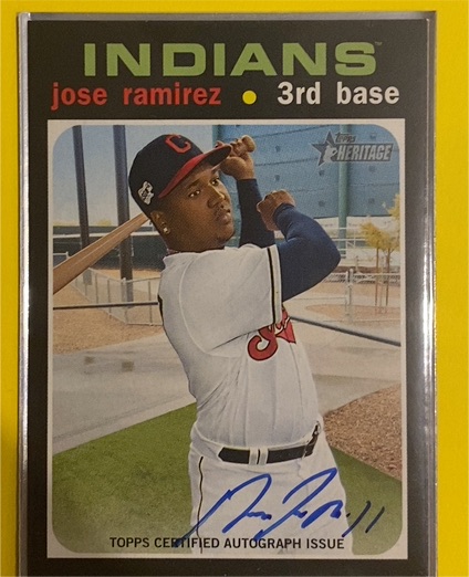 2020 Topps Heritage #239 Jose Ramirez — front