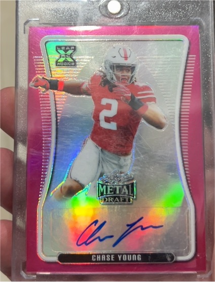 2020 Leaf Metal Draft #BA-CY1 Chase Young — front