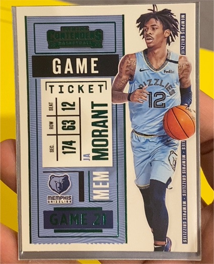 2020-21 Panini Contenders Season Ticket #75 Ja Morant — front