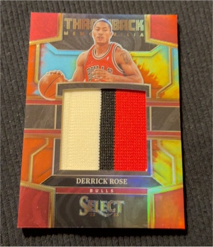 2022-23 Panini Select Throwback Memorabilia #TM-DR Derrick Rose — front
