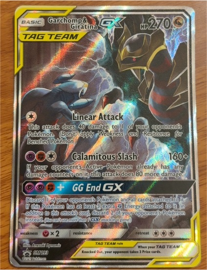 2019 Pokémon TCG SM193 Garchomp & Giratina GX Tag Team — front