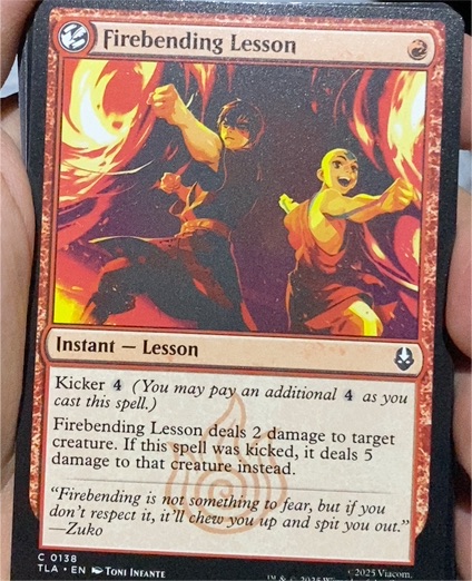 2025 Magic: The Gathering #138 Firebending Lesson — front