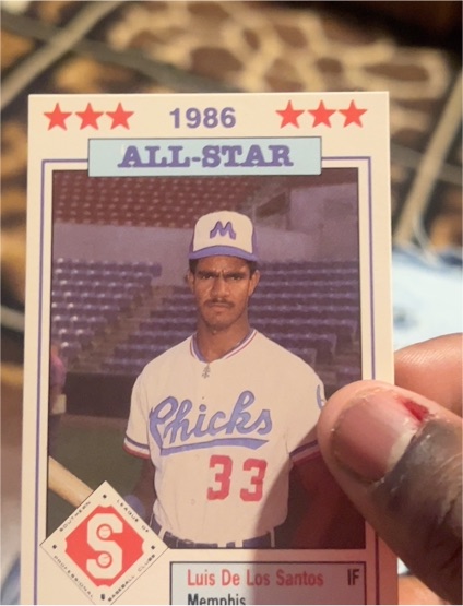 1986 Donn Jennings Southern League All-Star #9 Luis De Los Santos — front