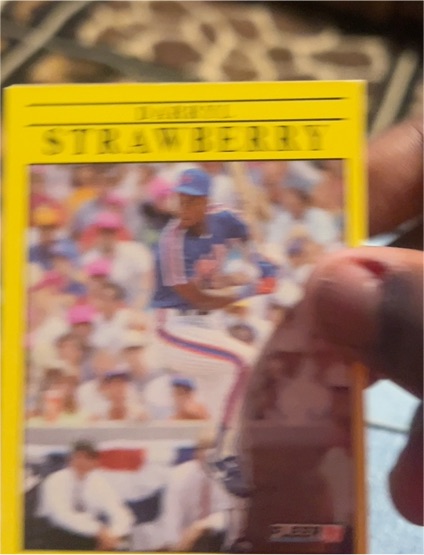 1991 Fleer #653 Darryl Strawberry — front