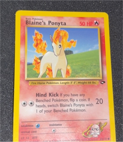 2000 Pokémon Gym Challenge #64 Blaine's Ponyta — front