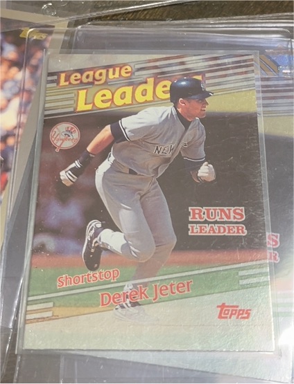 1998 Topps League Leaders #230 Derek Jeter — front