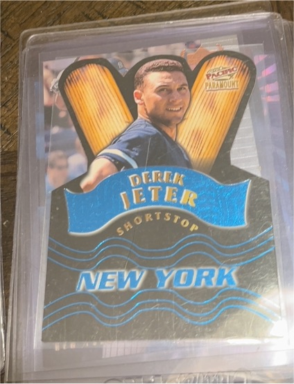 1998 Pacific Paramount #9 Derek Jeter Team Checklist Die Cut — front