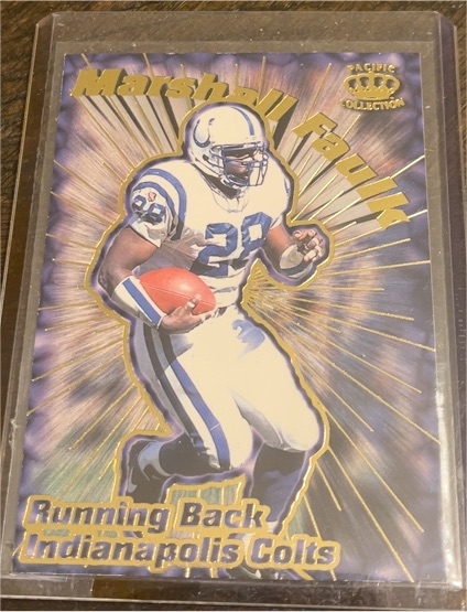 1996 Pacific Crown Collection Card-Supials #16 Marshall Faulk — front