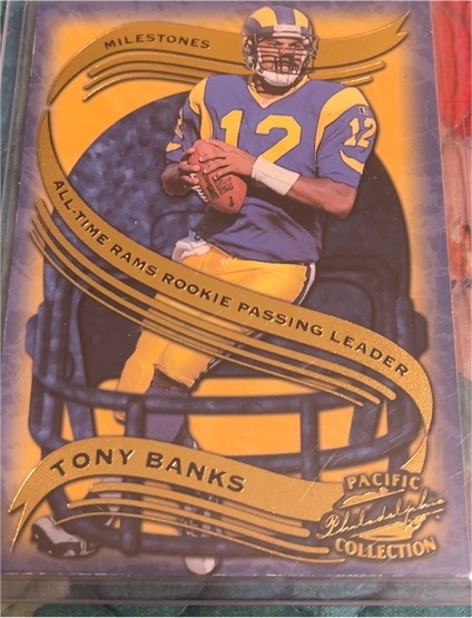 1997 Pacific Philadelphia Milestones #17 Tony Banks — front