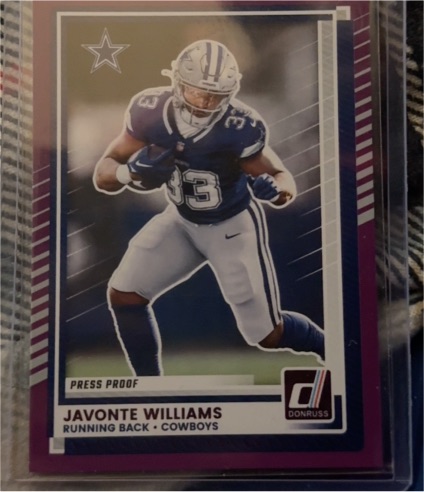 2025 Donruss #265 Javonte Williams — front