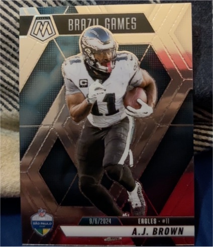 2025 Panini Mosaic #266 A.J. Brown Brazil Games — front