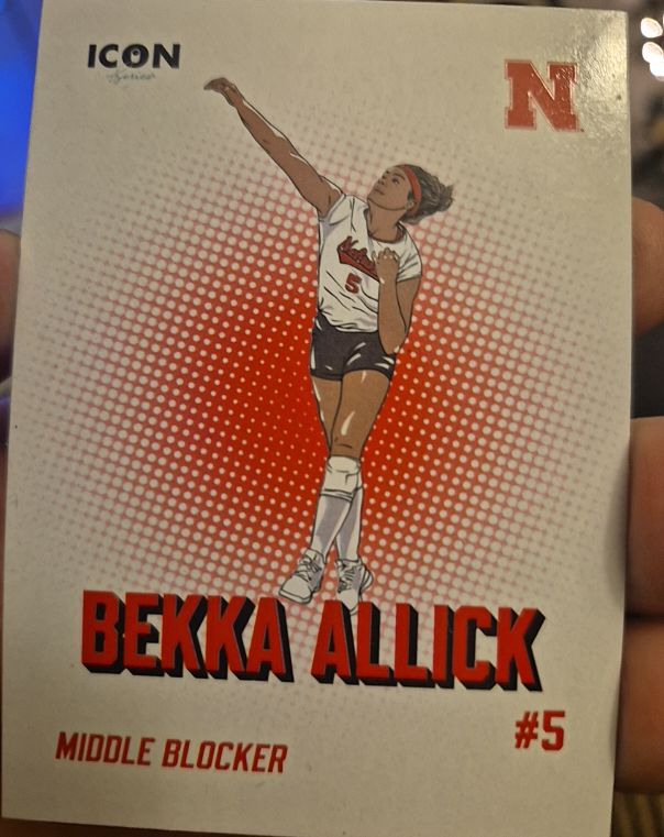 2024 ONIT Nebraska Volleyball Icon Series #IC-1 Bekka Allick — front
