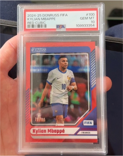 2024-25 Donruss FIFA #100 Kylian Mbappé Red Cubic — front