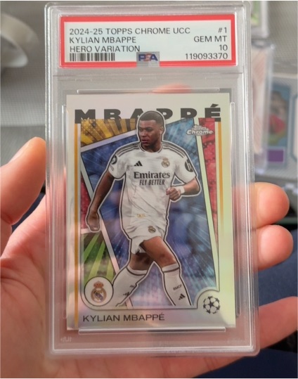 2024-25 Topps Chrome UCC #1 Kylian Mbappé Hero Variation — front