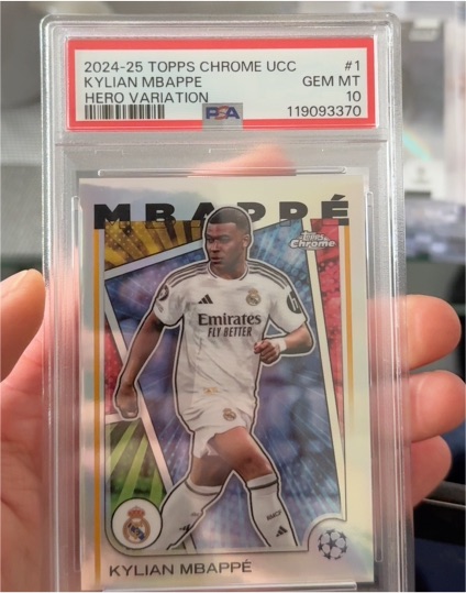 2024-25 Topps Chrome UCC #1 Kylian Mbappé Hero Variation — front