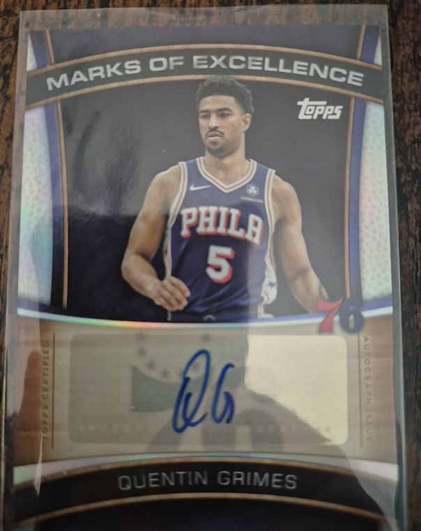 2025-26 Topps Marks of Excellence #ME-QG Quentin Grimes — front