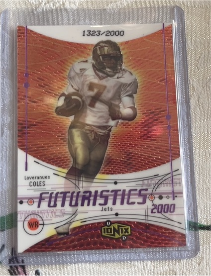 2000 Upper Deck Ionix Futuristics #1323 Laveranues Coles — front